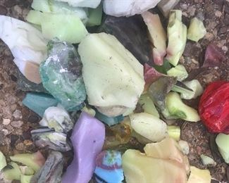 Slag Glass, that glows in the dark 