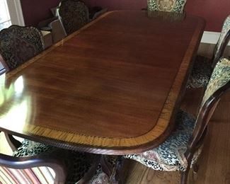 Ethan Allen  banded dining table