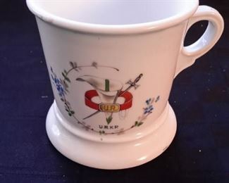 Antique Limoges Koken shaving mug, late 1800's to early 1900's, hand painted.