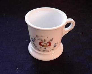 Antique Limoges Koken shaving mug, late 1800's to early 1900's, hand painted.