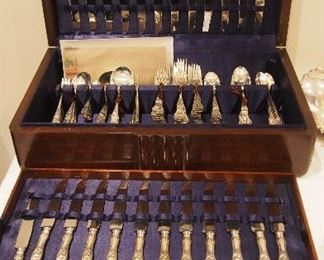Large Mexican Sterling Flatware Service by PESA w/ orig. receipt from 1940's