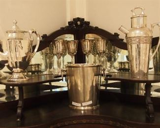 Mexican Sterling Goblets, Shakers and Wine Chillers