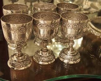 More Mexican Sterling Goblets by Sanborns