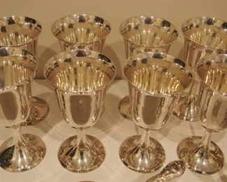American Sterling Goblets set of 8