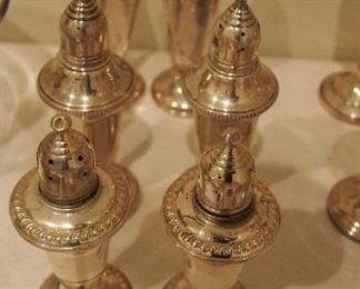 LOTS of Sterling Salt & Pepper Shakers