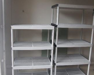 Lots Plastic and Metal Shelving