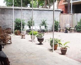 TONS Nice Garden items--Teak Rockers, Patio Sets, Pots and Plants and more