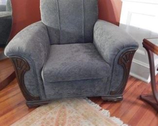 Nice size Deco styled club chair in excellent condition.