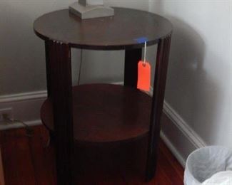 Round Deco style accent table.