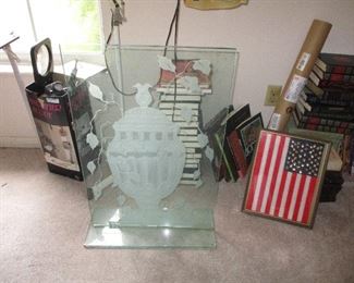 Etched glass decor