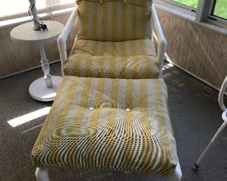 Patio chair and ottoman