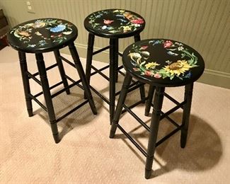 Hand painted stools