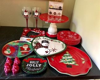 Christams dishes and items