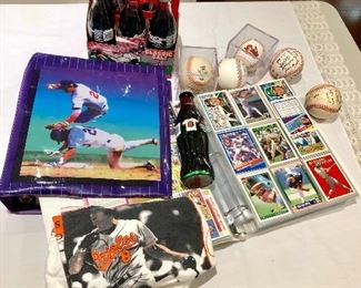 Cal Ripken memorabilia and baseball card albums