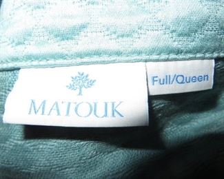 Queen / Full Teal Coverlet & 2 Matching Euro Shams
Matouk
