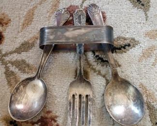 VINTAGE CHILDS SILVER SPOON /FORK SET