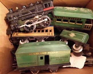VINTAGE TIN TOY TRAINS W/ TRACK