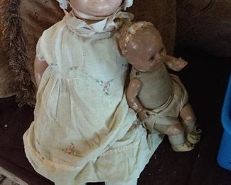VINTAGE COMPOSITE DOLLS .....NEARLY 100 YRS OLD!!