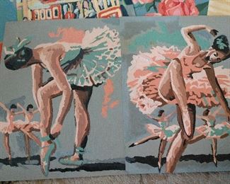 CLOSE-UP...PAINT-BY-NUMBERS.....BALLERINAS