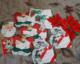 VINTAGE CHRISTMAS SMALL GREETING CARDS/TAGS