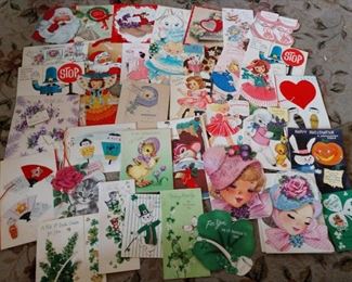 CLOSE-UP...VINTAGE GREETING CARDS...LOOK AT THOSE GRAPHICS!!!