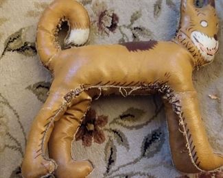 VINTAGE SANDY LETHER STUFFED ANIMAL