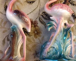 VINTAGE 50S PINK FLAMINGO STATUES