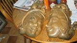 2 HAND CARVED AFRICAN MASK THIS WAS PART OF A COLLECTION THAT THE SELLER BOUGHT THE ENTIRE LOT THE REST SOLD AT AUCTION FOR MID 6 FIGURES LAST YEAR THESE 2 WERE THE BEST OF THAT LOT