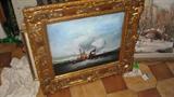 RARE 1920 S THE USA CUP OIL ON BOARD