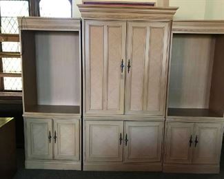 3 Piece TV unit with storage below and on each side