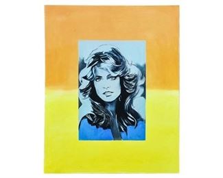 31. Brand, Lois American 21st C., Portrait of Farrah Fawcett