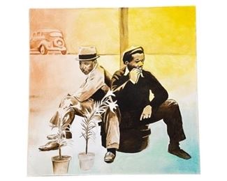 33. Brand, Lois American 21st C., Two Men at a Corner