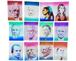 Brand, Lois American 21st C., Group of 12 Portraits