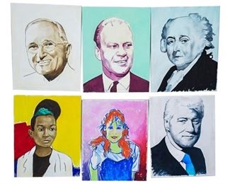 Brand, Lois American 21st C., Group of Six Portraits