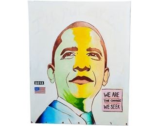 Brand, Lois American 21st C., Portrait of Barack Obama