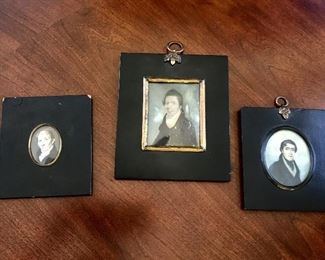 Antique miniature portraits  