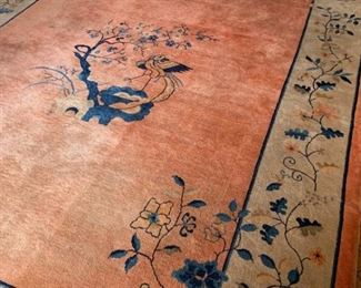 #1	chinese rug blue coral cream 109x140	 $300.00 
