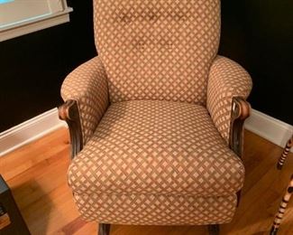 #3		(2) Vintage cross pattern chair with button back  at $75 ea
