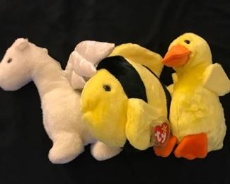TY Beanie Buddies "Bubbles, Magic and Quackers"