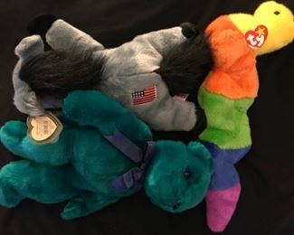 TY Beanie Buddies "Inch, Teddy and Lefty"