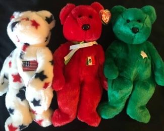 TY Beanie Buddies "Glory, Osito and Erin"