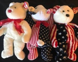 TY Beanie Buddies "Valentino, Sparkler and Spangle"