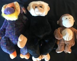 TY Beanie Buddies "Bananas, Mooch and Dangles"
