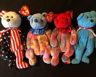 TY Beanie Babies "Spangle, September, July and Addison"