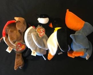 RARE TY Beanie "Babies "Early, Loosy, Waddle and Scoop"