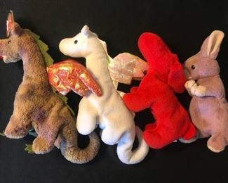 RARE, Error TY Beanie Babies "Scorch, Magic, Rover and Springy"