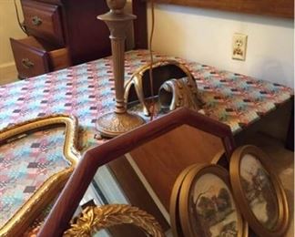 Gold Tone  Wood Decor