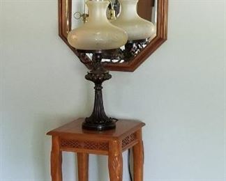 Mirror, Table, Lamp