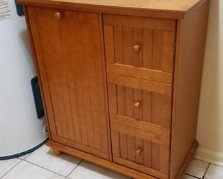 Vtg Maple Cabinet