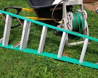 Wheelbarrow, Ladder, Hose